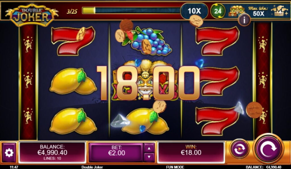 double joker slot win